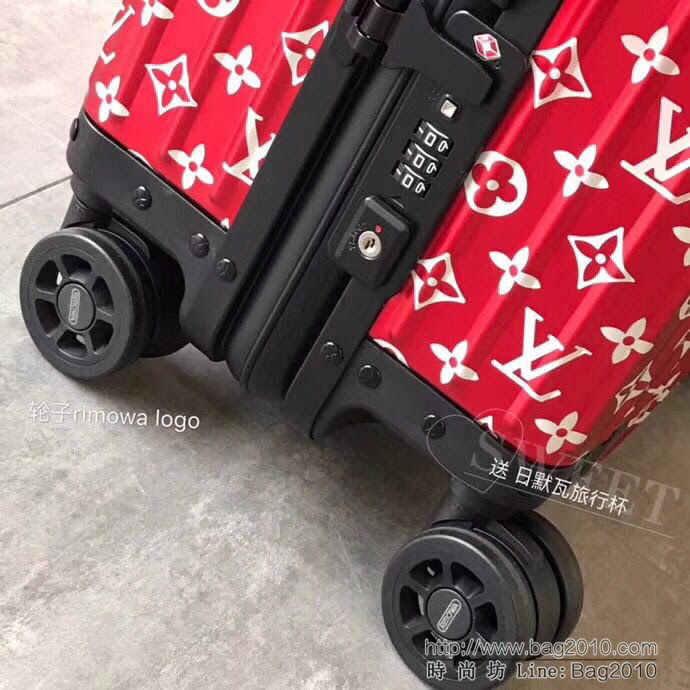 RIMOWA日默瓦 拉箱/拉杆箱 全鋁鎂合金 2018年 Lv supreme x Rimowa 震撼聯名classic flight 系列 20寸登機箱  xbt1036